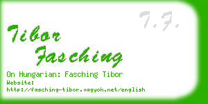 tibor fasching business card